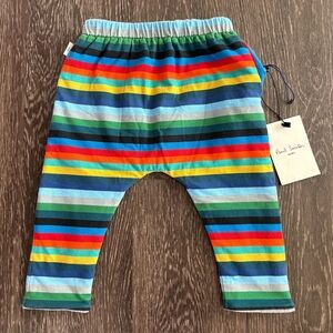 Paul Smith Junior Slater Striped Gris Chine Lined Baby Leggings Bottom